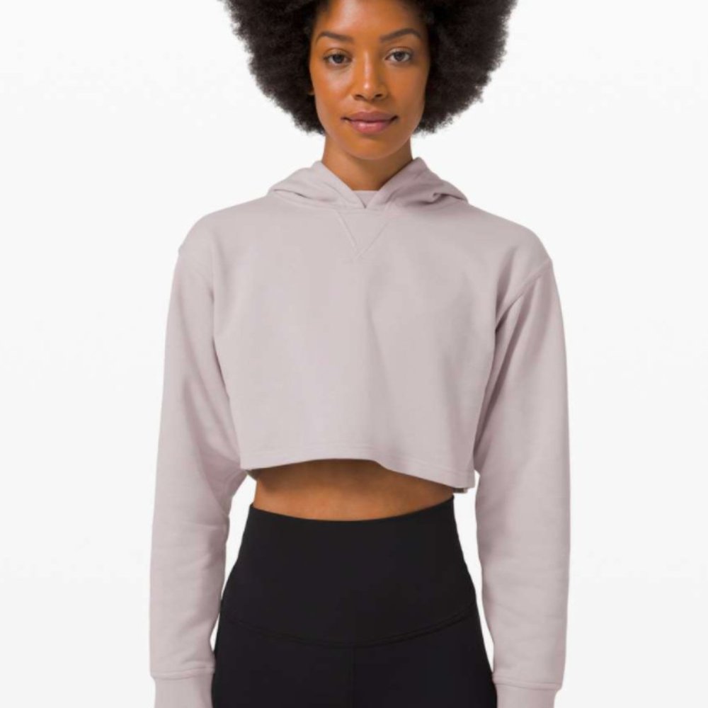 Lululemon All Yours Cropped Hoodie Iced Iris